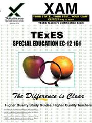 Front cover of TExES Special Education EC-12 161 by Sharon Wynne