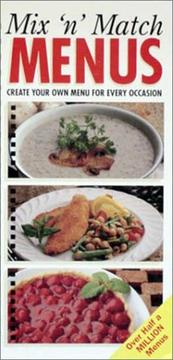 Front cover of Mix 'n' match menus by Rachel Blackmore