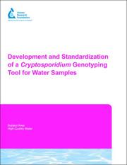Front cover of Development and standardization of a cryptosporidium genotyping tool for water samples by Lihua Xiao
