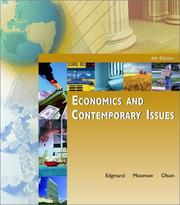 Front cover of Economics and contemporary issues by Michael R. Edgmand