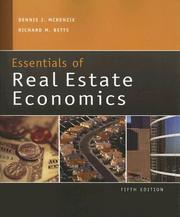 Front cover of Essentials of real estate economics by Dennis J. McKenzie