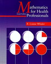 Front cover of Mathematics for health professionals by B. Louise Whisler