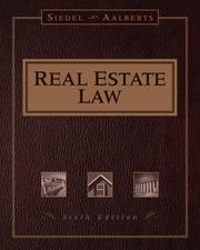 Front cover of Real estate law by George J. Siedel