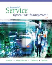 Cover of Successful Service Operations Management (with Microsoft Project 2003, 120 Day Version, CD-ROM, and InfoTrac ) by Richard D. Metters
