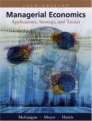 Front cover of Managerial Economics by James R. McGuigan