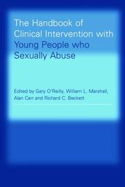 Front cover of Handbook of clinical intervention with young people who sexually abuse by Alan Carr