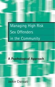 Cover of Managing high risk sex offenders in the community by Jackie Craissati