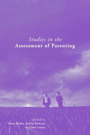 Front cover of STUDIES IN THE ASSESSMENT OF PARENTING; ED. BY PETER REDER by Peter Reder