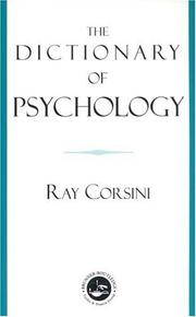 Front cover of Dictionary of Psychology by Raymond Corsini