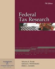 Front cover of Federal tax research by William A. Raabe