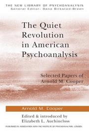 Cover of The quiet revolution in American psychoanalysis by Arnold M. Cooper