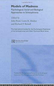Front cover of Models of madness by Mosher, Loren R.