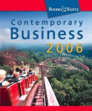 Front cover of Contemporary Business 2006 (with Audio CD-ROM and InfoTrac ) by Louis E. Boone