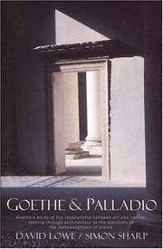 Cover of Goethe and Palladio by David Lowe