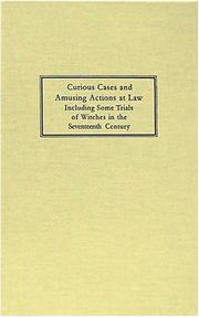 Front cover of Curious cases and amusing actions at law by Witchcraft Trials
