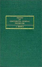 Cover of Histoire de la procédure criminelle en France by A. Esmein