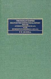 Front cover of The Roman empire by Frederick William Bussell
