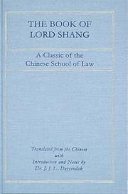 Cover of Shang jun shu by Shang, Yang