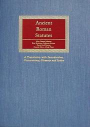 Front cover of Ancient Roman statutes by Johnson, Allan Chester