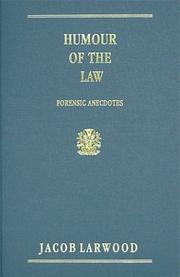 Cover of Humour of the law by Jacob Larwood