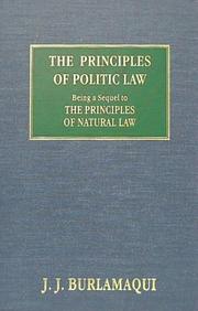Cover of Principes du droit politique by J. J. Burlamaqui