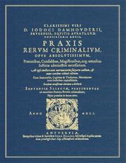 Front cover of Praxis rerum criminalium by Joost de Damhoudere