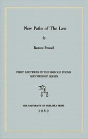 Front cover of New paths of the law by Roscoe Pound