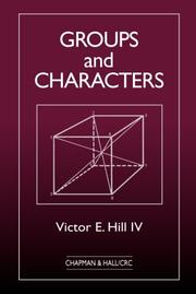 Cover of Groups and characters by Victor E. Hill