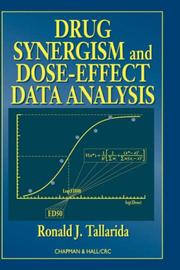 Cover of Drug Synergism and Dose-Effect Data Analysis by Ronald J. Tallarida