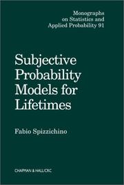 Cover of Subjective probability models for lifetimes by Fabio Spizzichino