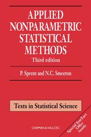 Cover of Applied nonparametric statistical methods by Peter Sprent