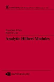Cover of Analytic Hilbert modules by Xiaoman Chen