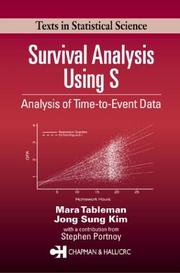 Cover of Survival analysis using S by Mara Tableman