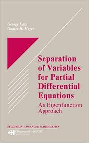 Front cover of Separation of variables for partial differential equations by George L. Cain