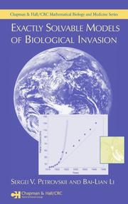 Front cover of Exactly solvable models of biological invasion by Sergei V. Petrovskii