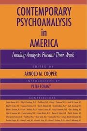Front cover of Contemporary Psychoanalysis in America by Arnold M. Cooper