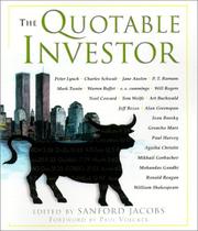 Front cover of The Quotable Investor (Quotable) by Sanford Jacobs