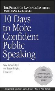 Cover of 10 Days to More Confident Public Speaking by The Princeton Language Institute