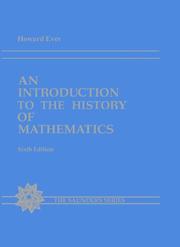 Front cover of An introduction to the history of mathematics by Howard Whitley Eves