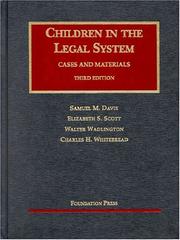 Front cover of Children in the legal system by Samuel M. Davis