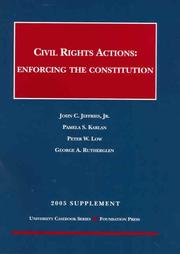 Front cover of Civil Rights Actions by John C., Jr. Jeffries