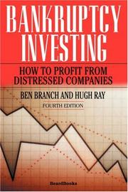 Front cover of Bankruptcy investing by Ben Branch