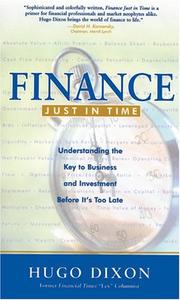 Cover of Finance Just in Time by Hugo Dixon