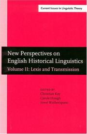 Front cover of New perspectives on English historical linguistics by International Conference on English Historical Linguistics (12th 2002 Glasgow University)