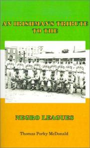 Front cover of An Irishman's Tribute to the Negro Leagues by Thomas Porky McDonald