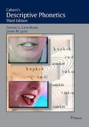 Cover of Calvert's descriptive phonetics by Pamela G. Garn-Nunn