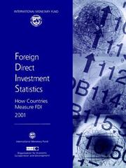 Front cover of Foreign direct investment statistics by International Monetary Fund
