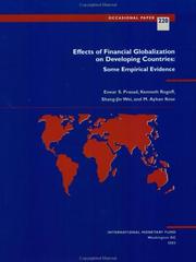 Front cover of Effects of financial globalization on developing countries by Eswar Prasad