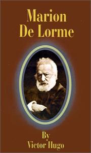 Cover of Marion de Lorme by Victor Hugo