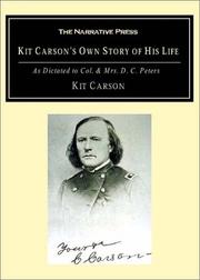 Front cover of Kit Carson's own story of his life by Christopher Carson
